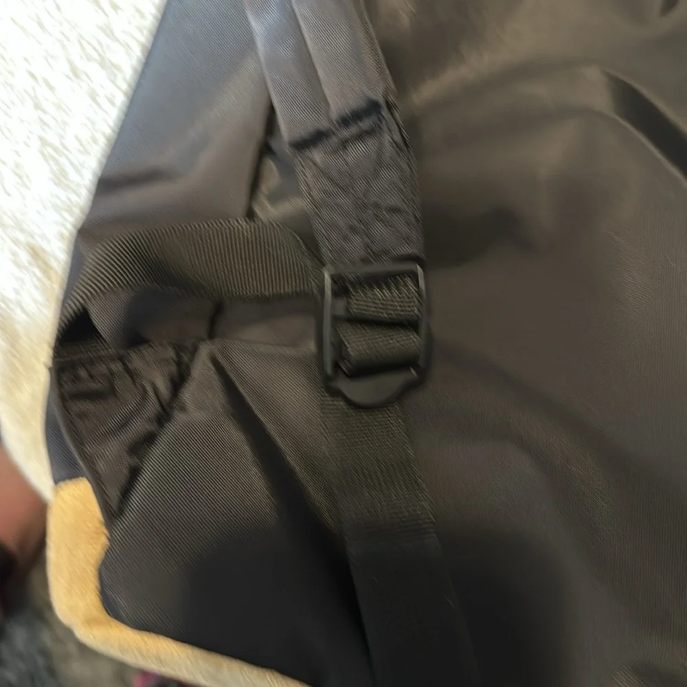 Urban Outfitters backpack Black and Tan Backpack with Patch contrast‎ base